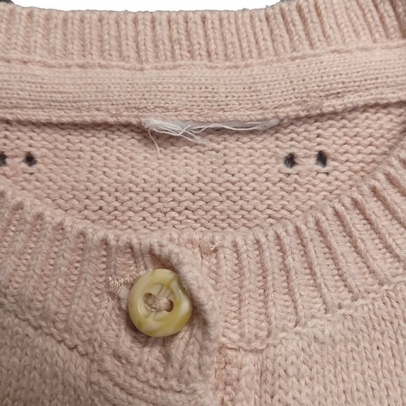 Pale Pink Knit button down Cardigan - Picture 3 of 3